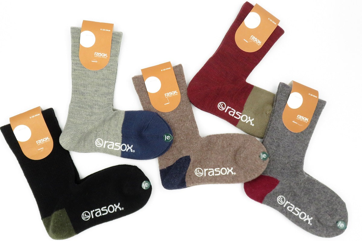 ギフトやおうち時間に 足にやさしいL字靴下ラソックス 冬のウールシリーズ