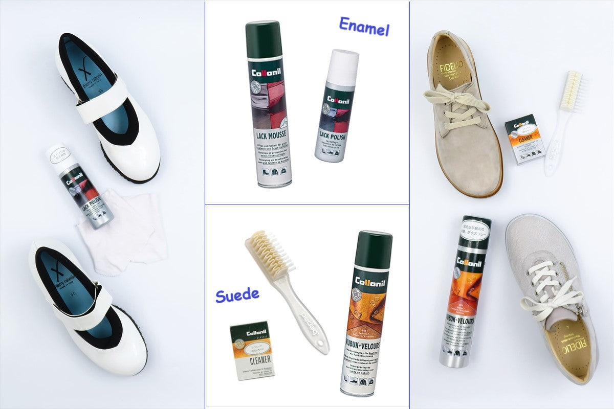 白い革靴のお手入れについて★Part2 スエード・エナメルのお手入れ